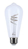 SATCO S10520 ST19 Clear LED Filament Bulb – 6W, 2700K