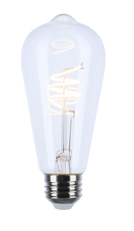 SATCO S10520 ST19 Clear LED Filament Bulb – 6W, 2700K