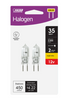FEIT-BPQ35T4/2/HDRP 35W GY6.35 Halogen Bulbs – 2800K Bright White (2-pack)