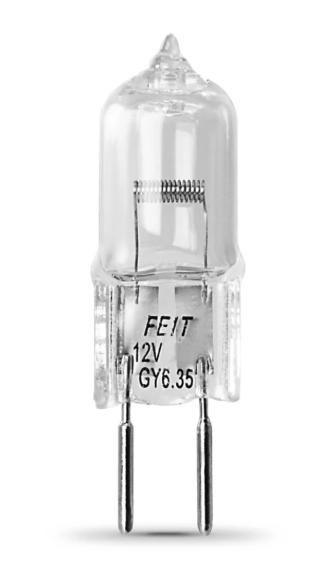 Feit BPQ50T4/2/HDRP 50W T4 GY6.35 Halogen Light Bulbs – Bright White 2800K, Dimmable (2-Pack)