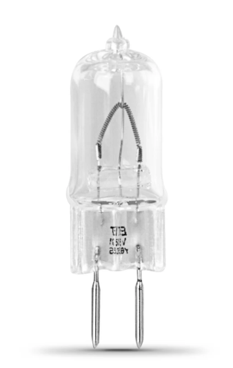 Feit BPQ50T4/JCD/RP 50W T4 Halogen Bulb – Bright White 3000K, GY6.35, Dimmable