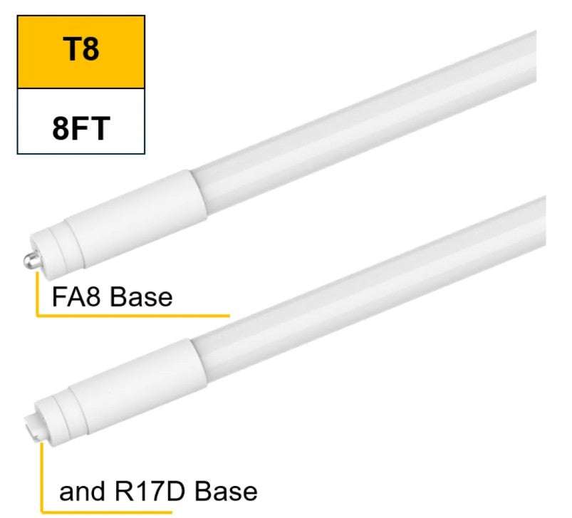 Halco 87221 8FT T8 LED Tube – Type B Ballast Bypass Linear Lamp