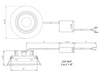 Lotus LED Lights - 24 Volt DC - Gimbal LED Downlight - 20 Degree Tilt - 360 Degree Rotation - 4100K - White Finish