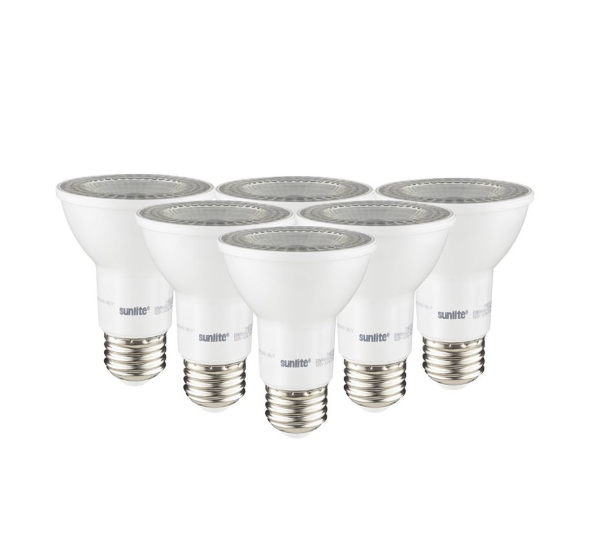 Sunlite 41027-SU LED PAR20 Bulb 7W 4000K Dimmable Flood Light – 6 Pack