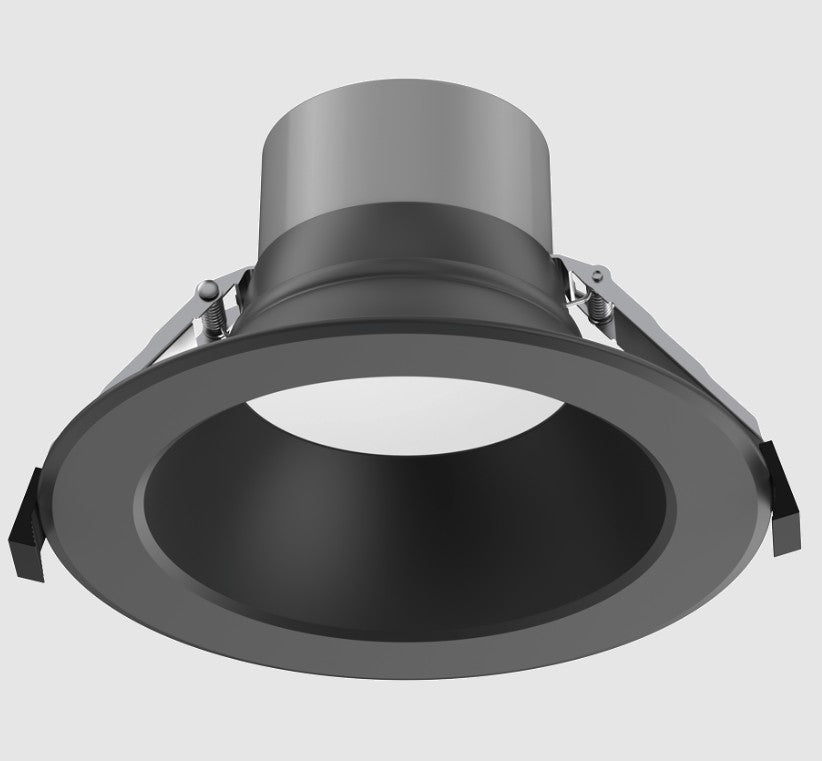 Lotus Led lights DL254-8-35W-M-A5C5-HO-BK 8” Round Commercial LED Recessed Light – 5CCT & 5-Watt Selectable, High Output, Black Trim