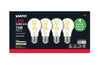 Satco S12437 10.5 Watt A19 LED - 75 Watt Replacement - Clear - Medium base - 3000K - 120 Volt - 4-Pack