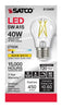 SATCO S12400 5W A15 Clear LED Bulb – E26 Base, 2700K, 120V