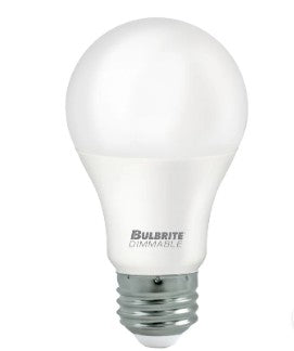 Bulbrite 774263 9W LED A19 Light Bulb – 60W Equivalent, Dimmable, Soft White 3000K, E26 Base, Energy Efficient