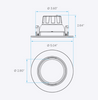 Luxrite LR23233 4" LED Gimbal Retrofit Downlight 5CCT