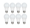 Satco S14463 A19 LED Bulbs – 850 Lumens, 5000K Daylight, 8-Pack