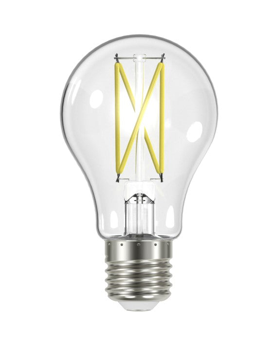 Satco S12415 8W A19 Clear LED Bulb – 3000K, E26 Base