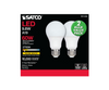 Satco S11434 A19 LED Light Bulbs 9.8W 2700K Soft White – 2 Pack