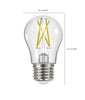 Satco S12415 8W A19 Clear LED Bulb – 3000K, E26 Base