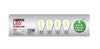 Satco S12437 10.5 Watt A19 LED - 75 Watt Replacement - Clear - Medium base - 3000K - 120 Volt - 4-Pack