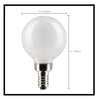 Satco S21812 G16.5 LED Bulbs – 40W Equivalent, E12, 2700K, 2-Pack