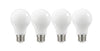 Satco S12438 A19 Soft White LED Light Bulbs – 11W, 2700K, 90 CRI, 120V, 4-Pack