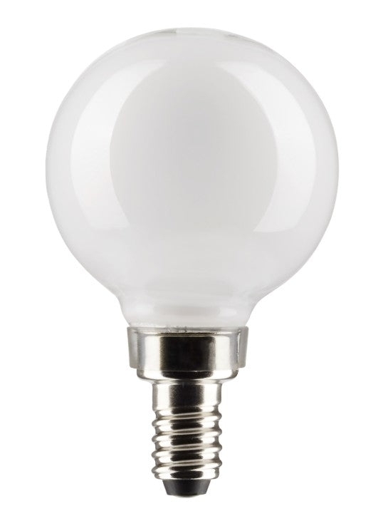 Satco S21812 G16.5 LED Bulbs – 40W Equivalent, E12, 2700K, 2-Pack