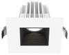 Lotus LED Lights JXL-COB02-S09W-5CCT-WH-2SR-BF-BK - 2 inch Square Recessed Economy LED - 9 Watt - 5CCT - Black Baffle Reflector - White Trim