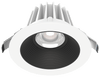 Lotus LED Lights JXL-COB04-R15W-5CCT-WH-4RR-BF-BK - 4 inch Round Recessed Economy LED Downlight - 15 Watt - 5CCT Selectable - Black Baffle Reflector - White Trim