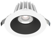 Lotus LED Lights JXL-COB04-R15W-5CCT-WH-4RR-SM-BK - 4 inch Round Recessed Economy LED Downlight - 15 Watt - 5CCT Selectable - Black Reflector - White Trim