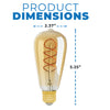 Satco S9967 LED Filament ST19 Amber