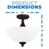 NUVO Lighting 60/5144 Fixtures Ceiling Mounted-Semi Flush