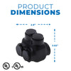 Morris Products 97120 350-2 Blk Insul Conn Dual