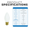 Incandescent - C9 Night Light - 7 Watt - 25 Lumens  - Warm White - 2700 Kelvin