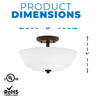 NUVO Lighting 60/5906 Fixtures Ceiling Mounted-Semi Flush