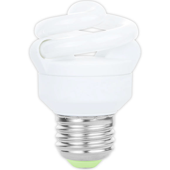 Compact Fluorescent - Super Mini Spiral - 5 Watt - 300 Lumens  - Warm White - 2700 Kelvin