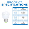 Compact Fluorescent - Super Mini Spiral - 5 Watt - 300 Lumens  - Warm White - 2700 Kelvin