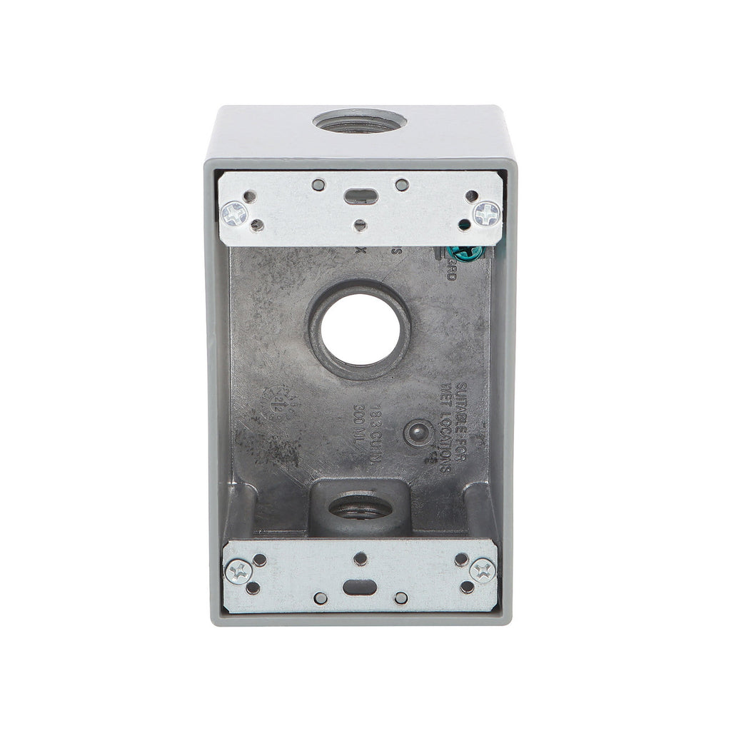 Titan 3 TWSB350G - Rectangular Electrical Box 3-1/2" Gray