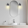 SATCO filament bulbs in bathroom wall sconces