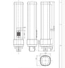 Halco PL9H-8CS-HYBM-2P-LED 82162 8.5 Watt Horizontal LED 2-Pin Plug In CCT Selectable 3000K-3500K-4000K Hybrid - Type A Magnetic Ballast + Type B Non-Dimmable