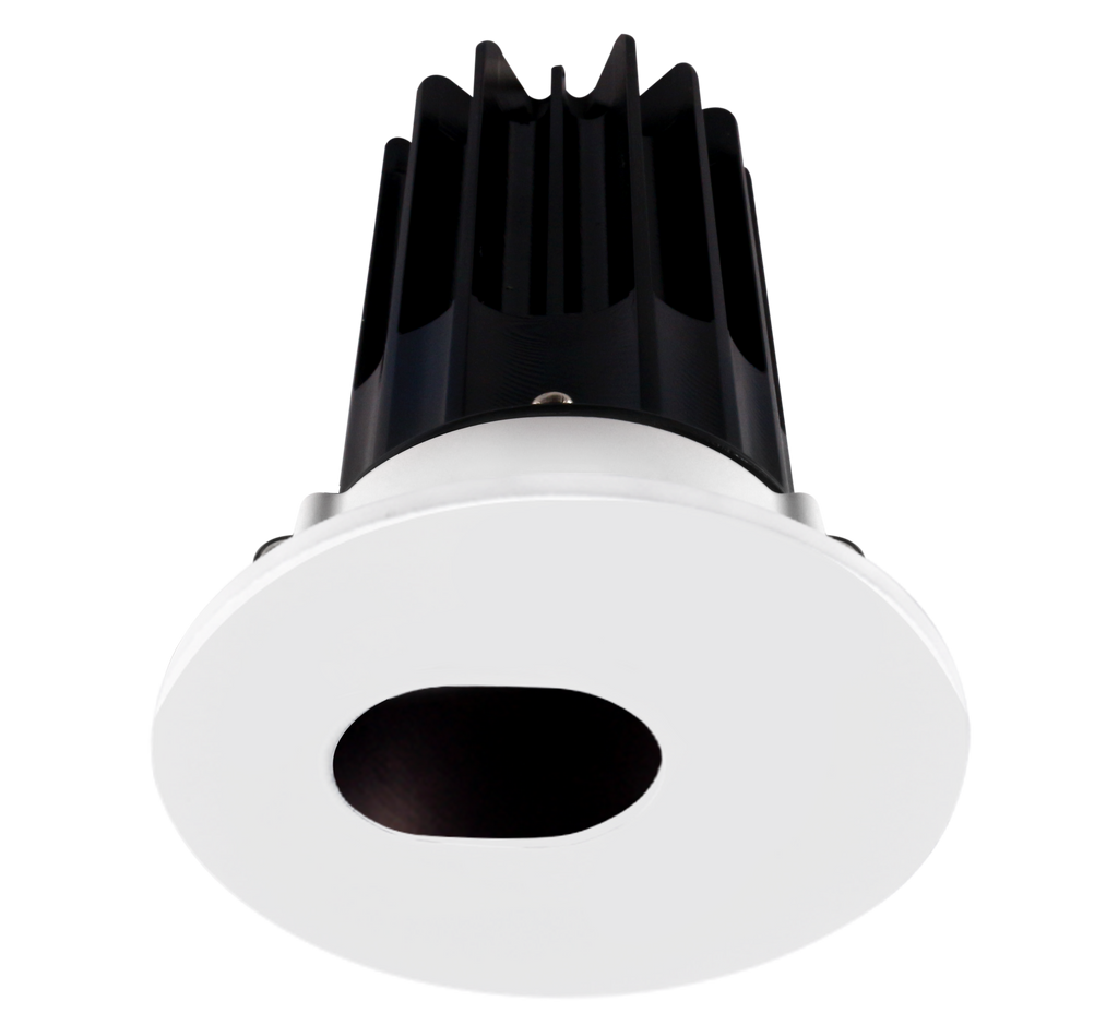 2 Inch Recessed LED Downlight - 8 Watt - 3000 Kelvin - 600 Lumen - Bronze Reflector - Round Slot Aperture Trim - 38 Degree Beam Angle - Type IC Damp - Air-Tight - Energy Star - T24 - CRI 90+