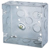 M259W 4-11/16" x 4-11/16" x 2-1/8" Welded Metal Box with 1/2" & 3/4" Knockouts