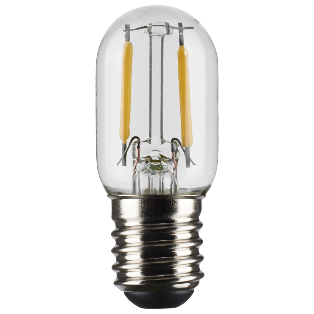 Satco S21342 clear T6.5 LED filament bulb with E17 base, unlit