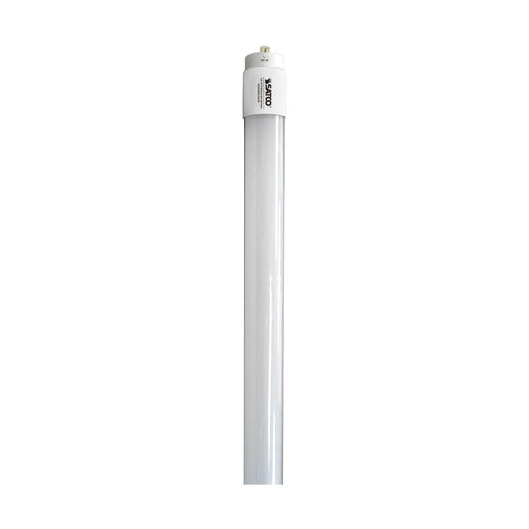 Satco S21925 40 Watt - 8 Foot - T8 LED - Single pin base - 6500K - 50000 Average rated hours - 5500 Lumens - Type B - Ballast Bypass - Double Ended Wiring - DLC 5.1