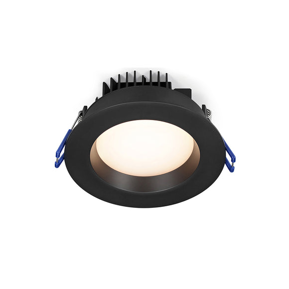 Lotus LED Lights LL4RR-3018K-BK - 4 Inch Round Regressed Plenum Rated LED Downlight - 14.5 Watt - Dim to Warm - Black Trim