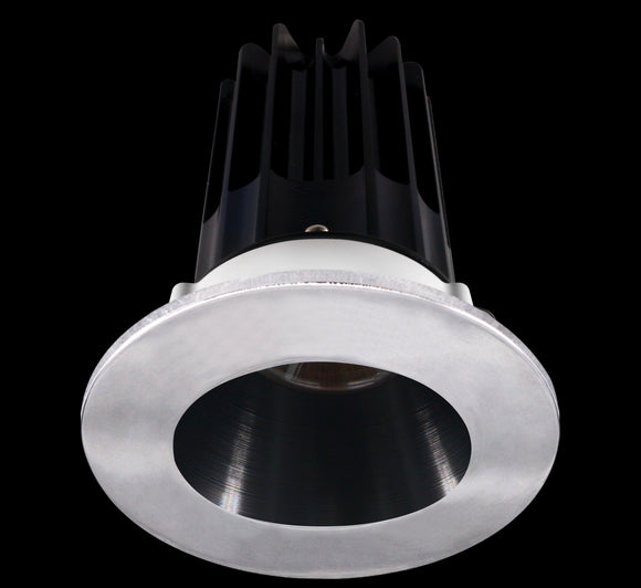 2 Inch Recessed LED Downlight - 8 Watt - 4000 Kelvin - 620 Lumen - Black Reflector - Round Chrome Trim - 24 Degree Beam Angle - Type IC Damp - Air-Tight - Energy Star - T24 - CRI 90+