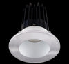 2 Inch Recessed LED Downlight - 8 Watt - 3000 Kelvin - 600 Lumen - Alzak Reflector - Round Chrome Trim - 38 Degree Beam Angle - Type IC Damp - Air-Tight - Energy Star - T24 - CRI 90+