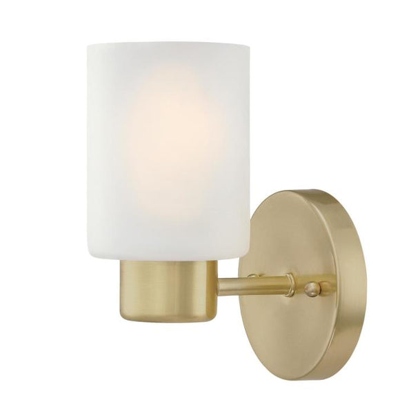 Westinghouse 6126400 Sylvestre 1 Light Wall Fixture, Champagne Brass Finish