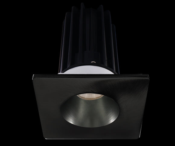 2 Inch Recessed LED Downlight - 8 Watt - 4000 Kelvin - 620 Lumen - Chrome Reflector - Square Black Trim - 24 Degree Beam Angle - Type IC Damp - Air-Tight - Energy Star - T24 - CRI 90+