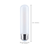 SATCO S21349R1 5.5W T10 LED Filament Bulb, Frost, 4000K, E26, Dimmable