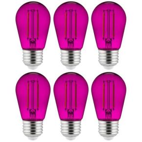 Sunlite 40976-SU 2 Watt S14 LED Filament Transparent  Purple Sign Bulb