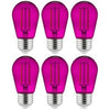 Sunlite 40976-SU 2 Watt S14 LED Filament Transparent  Purple Sign Bulb