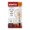 SATCO S14226 3.5W A19 LED Bulb, 2000K Amber Coil Filament, E26, Dimmable