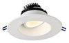 6 Inch Round Regressed Gimbal LED Downlight 15 Watt - 3500 Kelvin - White Trim - 35 Degree Beam Spread - 1250 Lumen - Type IC Air-Tight Wet ES CRI 90+