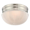 Westinghouse 6107200 LED Flush Mount Ceiling Fixture, 6.88 inch, 10 Watt Brushed Nickel Finish, Frosted Fluted Glass