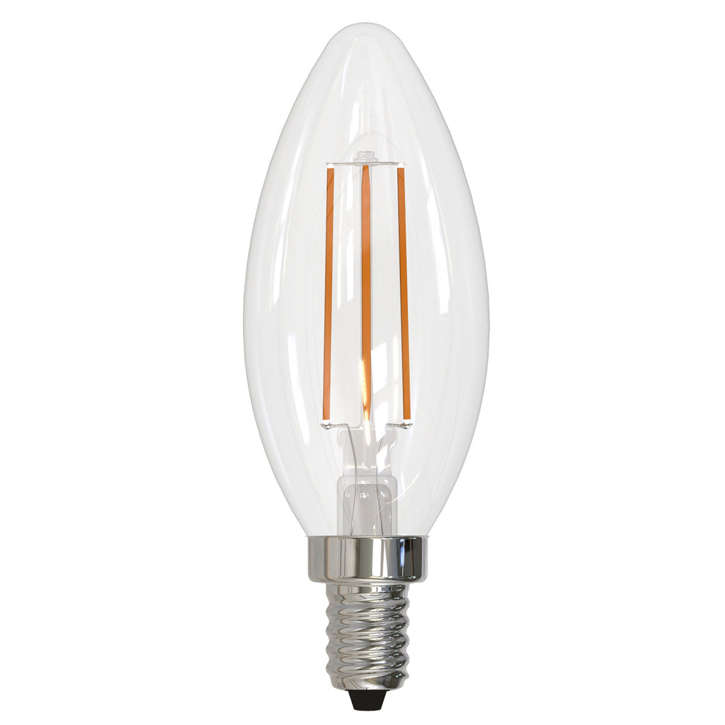 BULBRITE 776877 4 Watt B11 LED - E12 Candelabra Base - 2700 Kelvin Warm White - 300 Lumens - Clear - 120 Volt